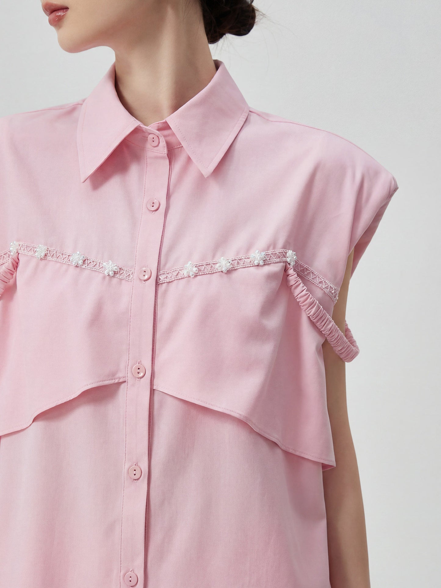 Pink Sleeveless Shirt / Half Pants FER0345