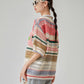 Multi-Border Openwork Polo Knit FER0224