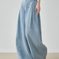 Denim V-neck Vest / Denim Wide Relaxed Pants FER0269