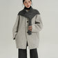 Hood Scarf Mid Length Wool Coat SRS0358