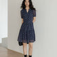 French Floral Retro V-Neck Dress VAS0015