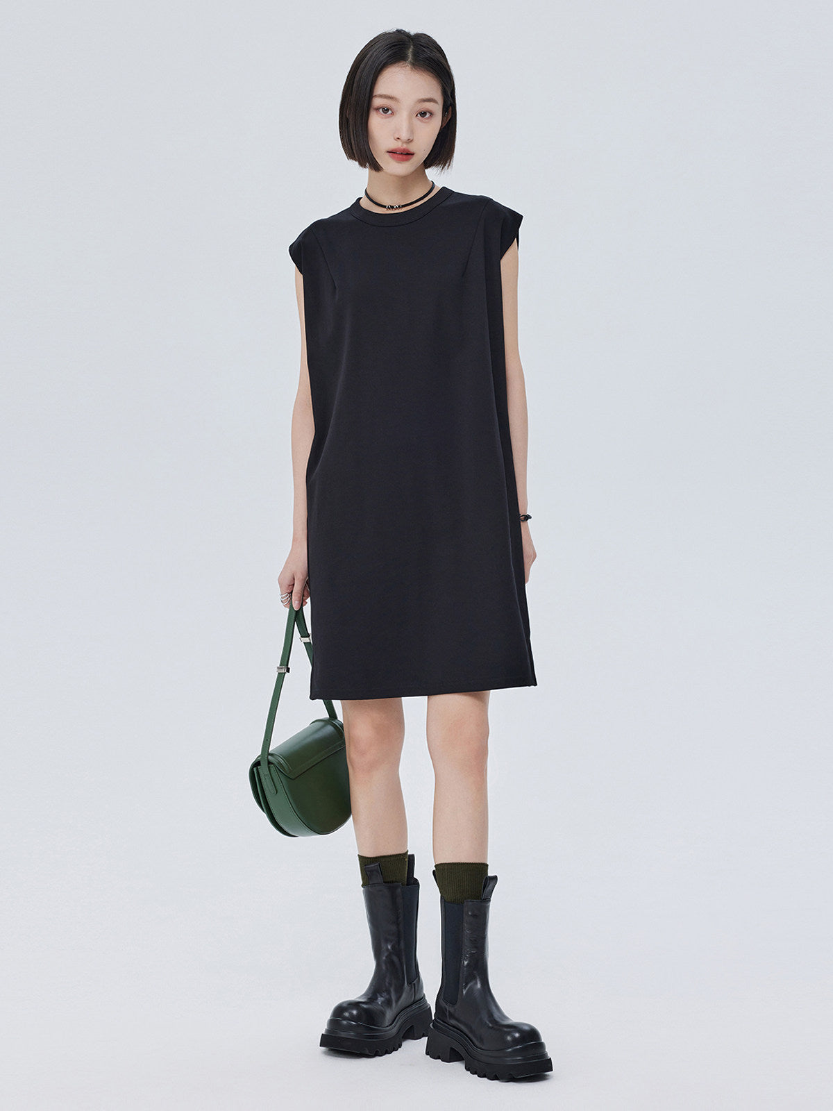 Sleeveless Box Silhouette Dress SHN0034