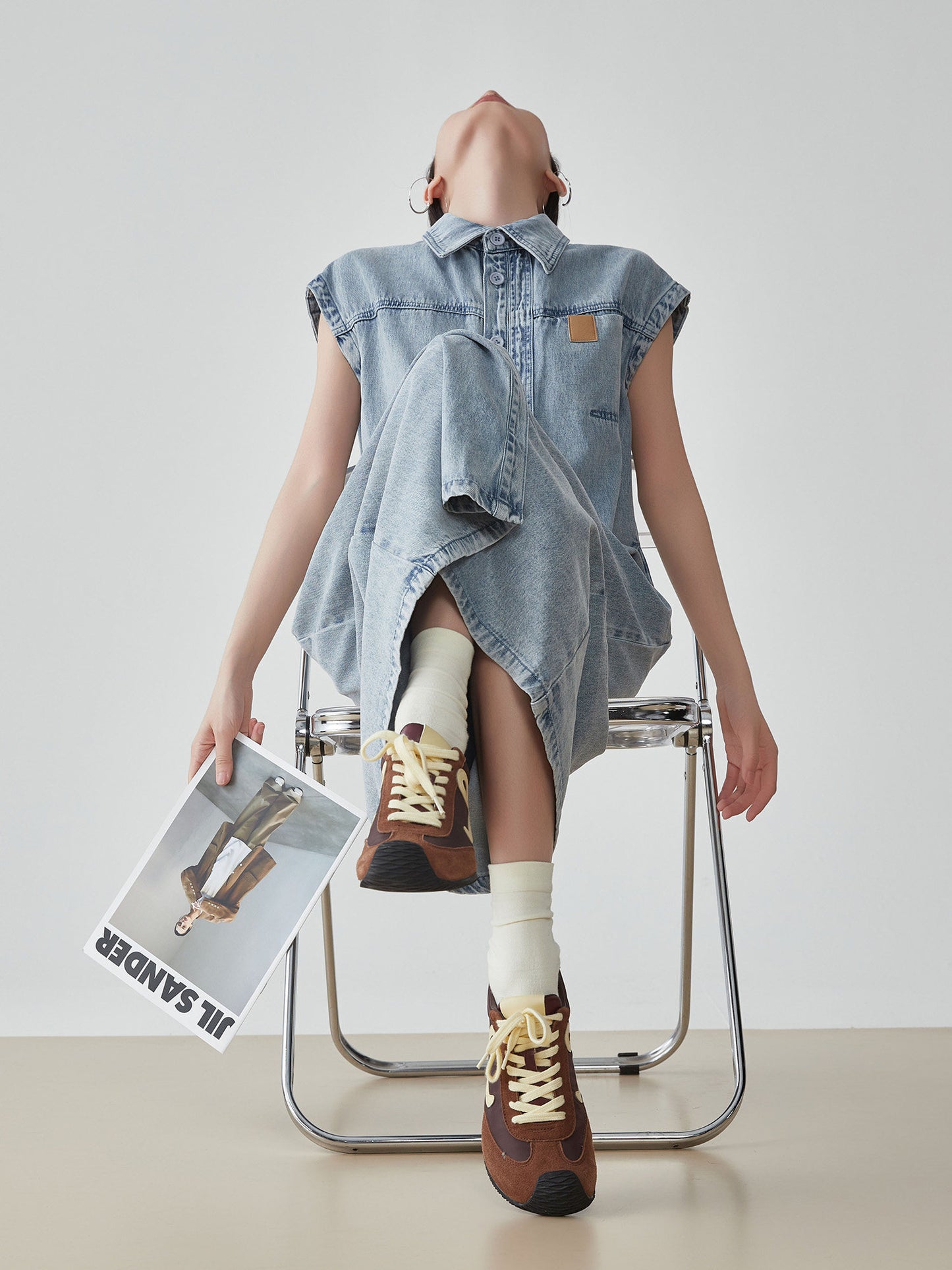 Retro Blue Denim Dress FER0108