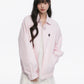 Pink Casual Polo Collar Jacket KIP0001