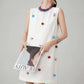 3D Pom-Pom Sleeveless Dress FER0146