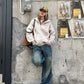 Embroidered Hood Knit Jacket CYE0018