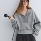 Striped Half-Zip Pullover Hoodie ASG0081