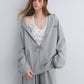 Polka Dot Vest V-Neck Hoodie / Loose Casual Sweatpants ASG0080