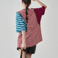Patchwork-Style Oversized T-Shirt FER0246