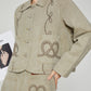 Retro Rope Embroidered Jacket / Mini Skirt FER0391