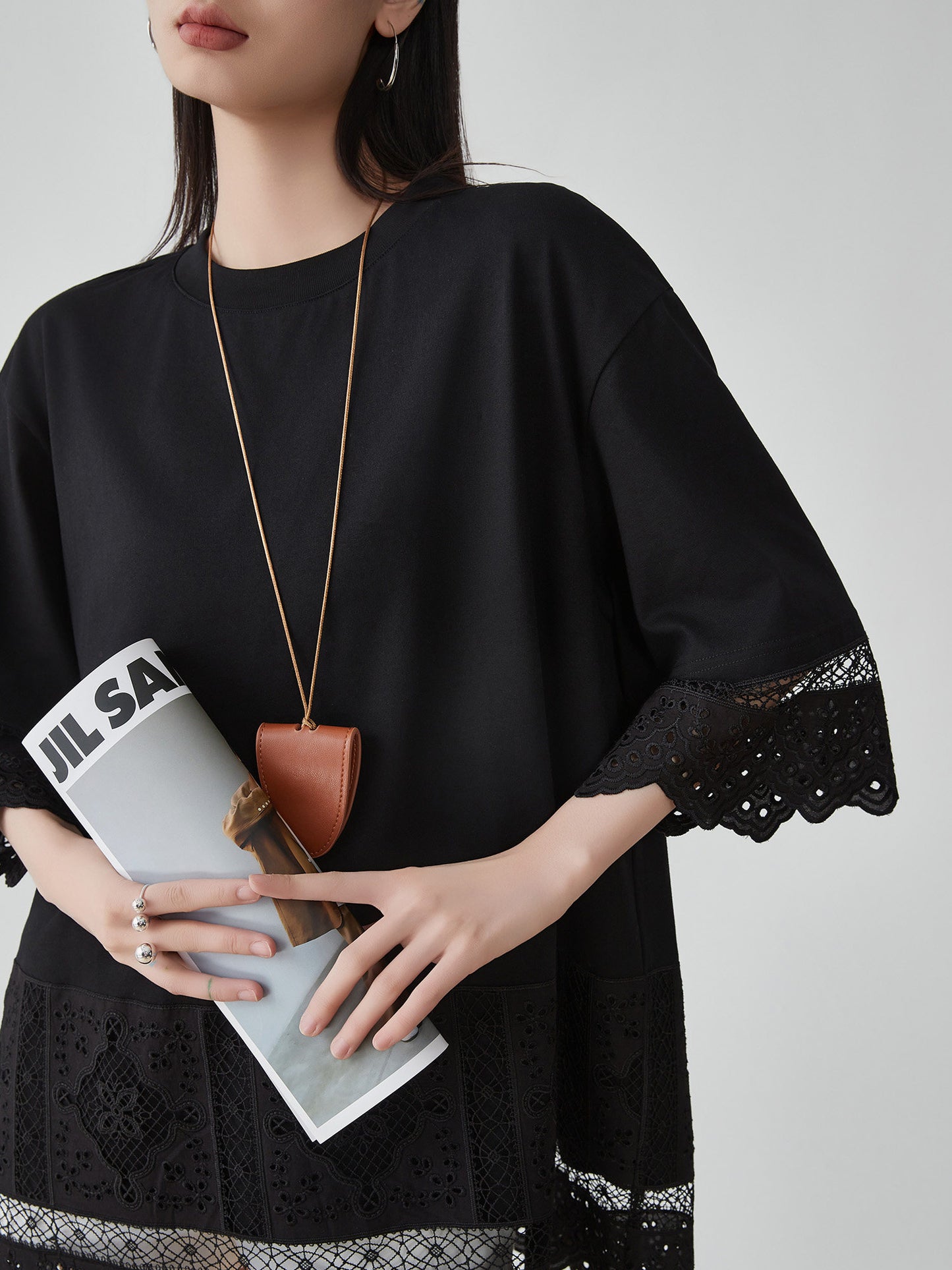 Scallop Lace Oversized Top FER0164