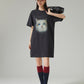 Cat Print T-Shirt Dress FER0284