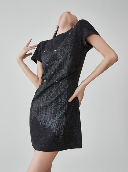 Corset Print T-Shirt Dress FER0120