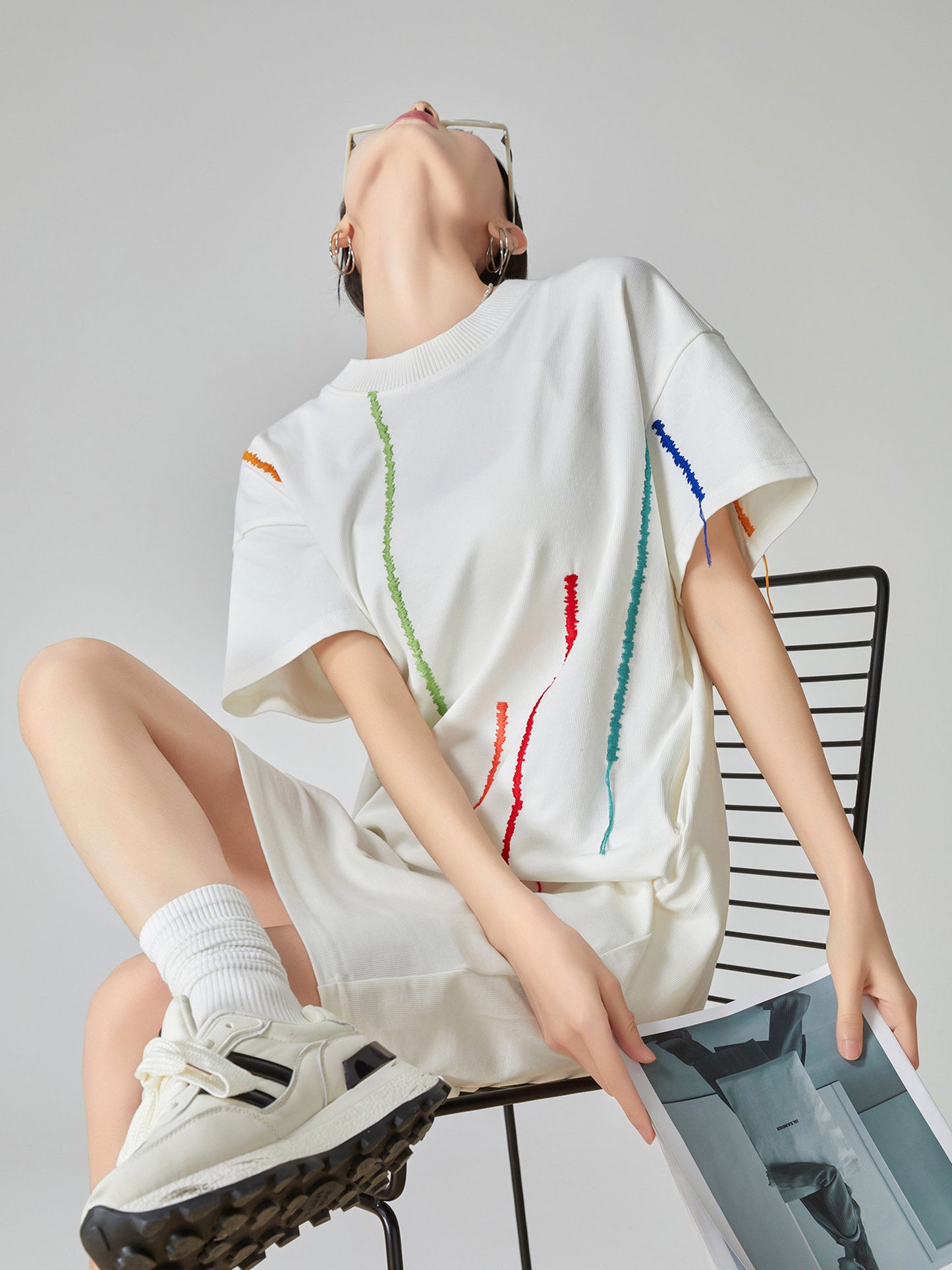 3D Embroidery T-Shirt Dress FER0185