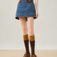 Retro Denim Vest / Denim Mini Skirt FER0079