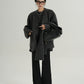 Colorless Wool Middle Coat / Scarf SRS0321