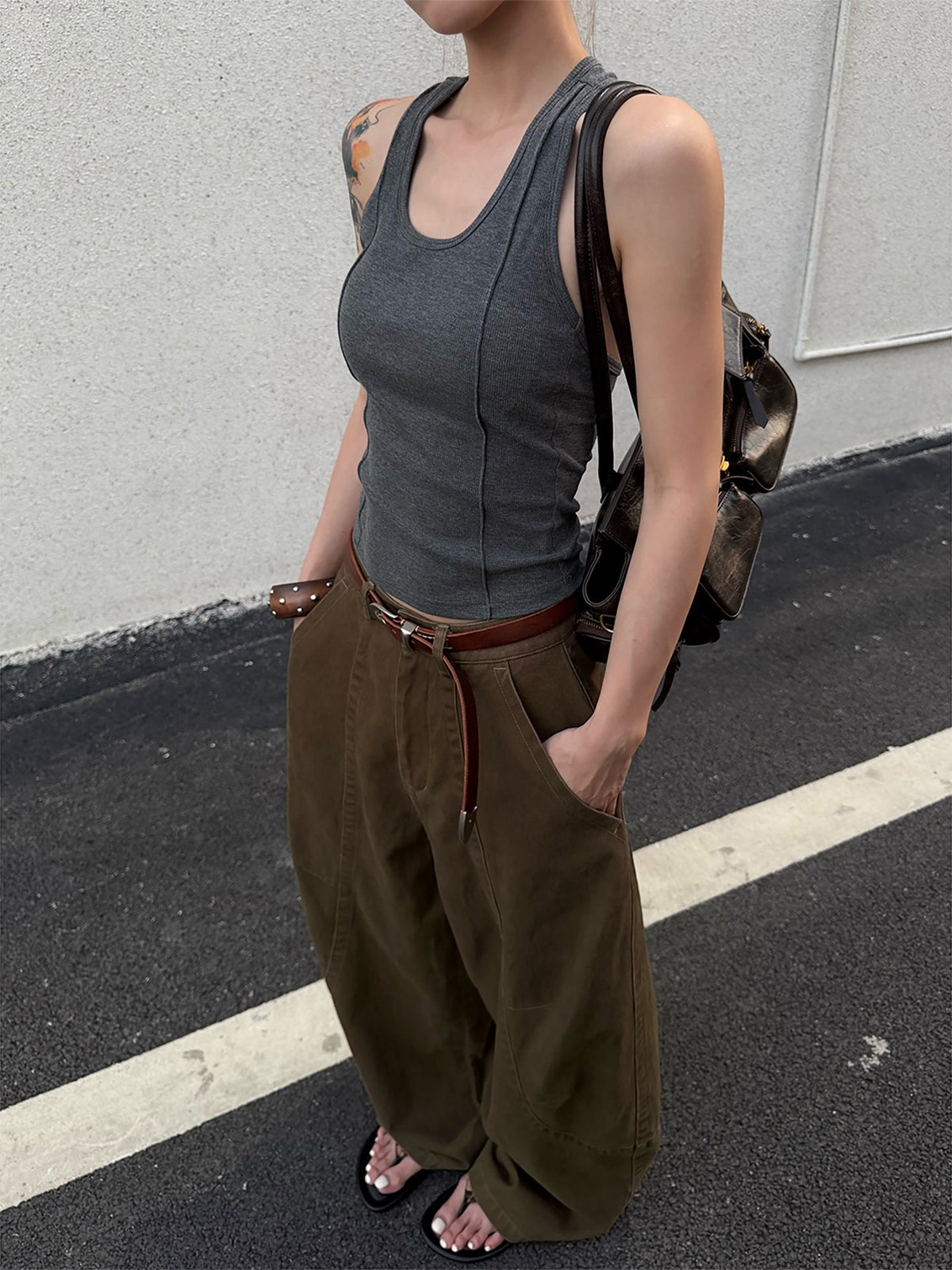 Curved Cargo Pants WWP0013