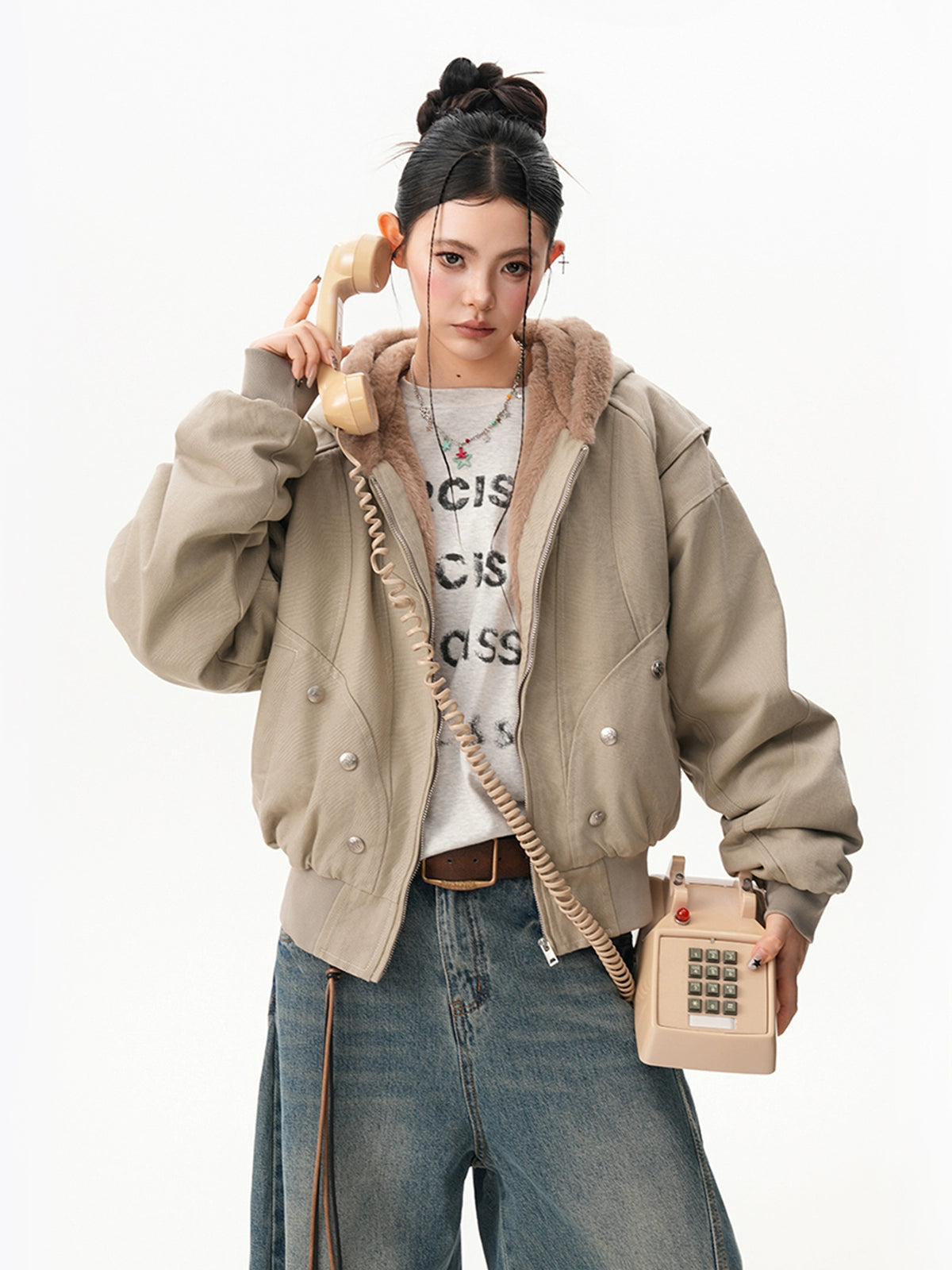 Inner Fleece Zip-up Hoodie BWA0009