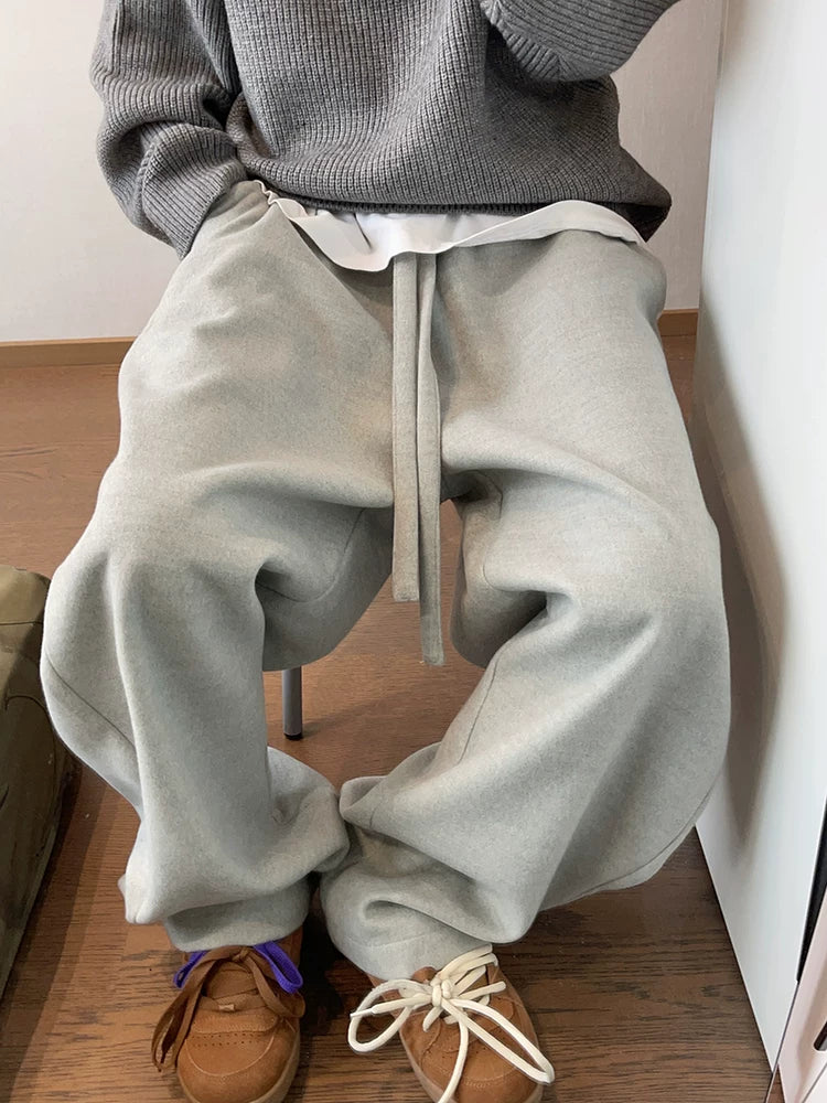 Woolen Curve Pants DAZ0002
