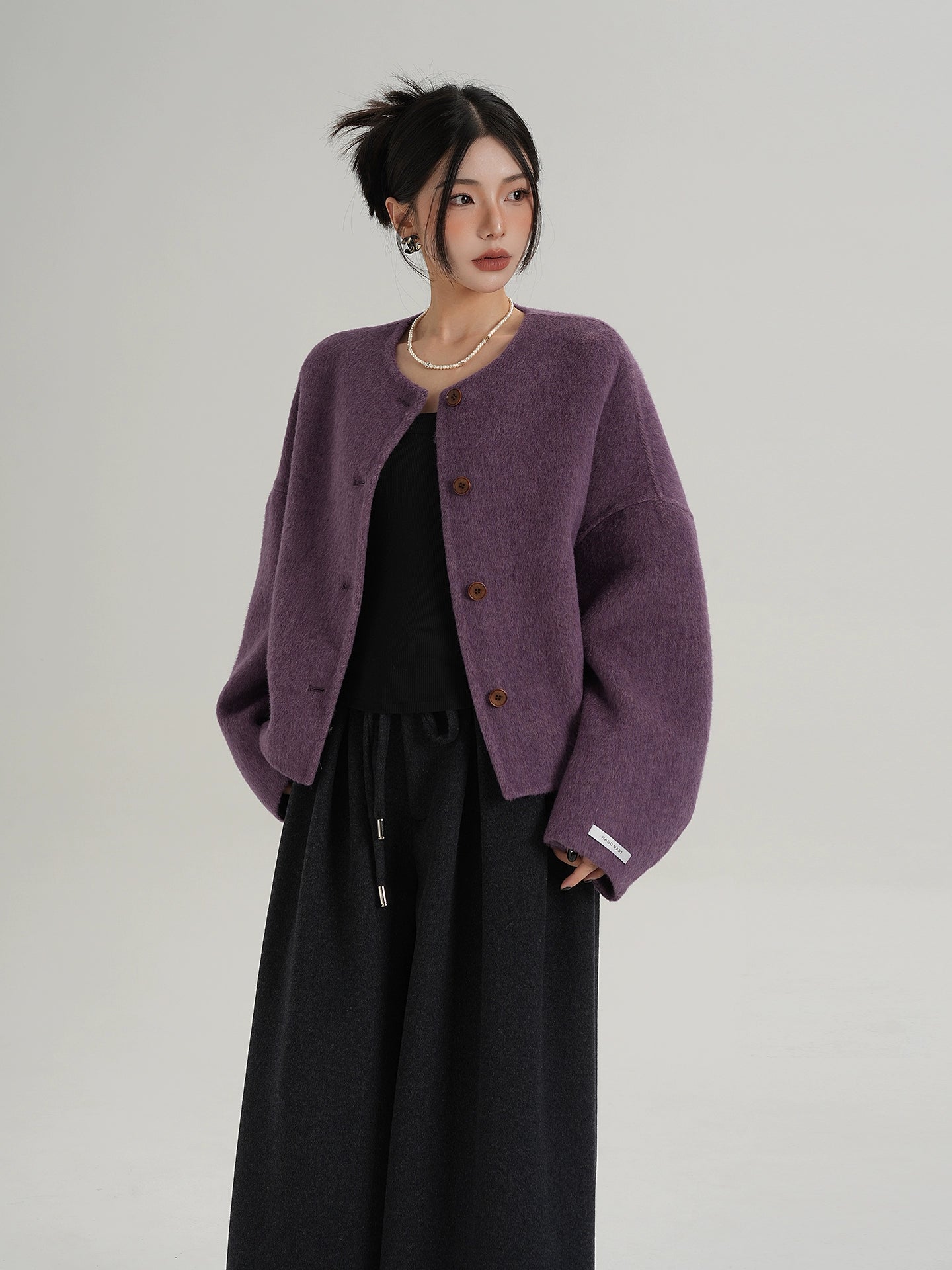 Crew Neck Knit Cardigan SRS0369