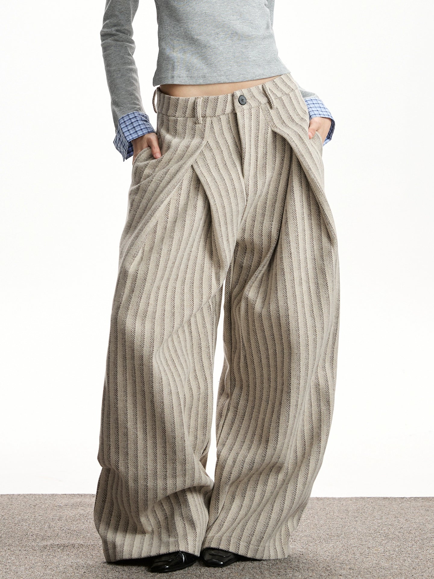 Striped Wool Casual Pants VAT0010