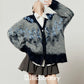 Retro Casual Knit Cardigan / Long Sleeve Shirt / Pleated Skirt LLA0533