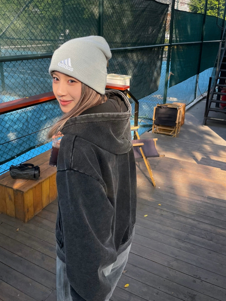 Washed Loose Zip Hoodie CYE0040