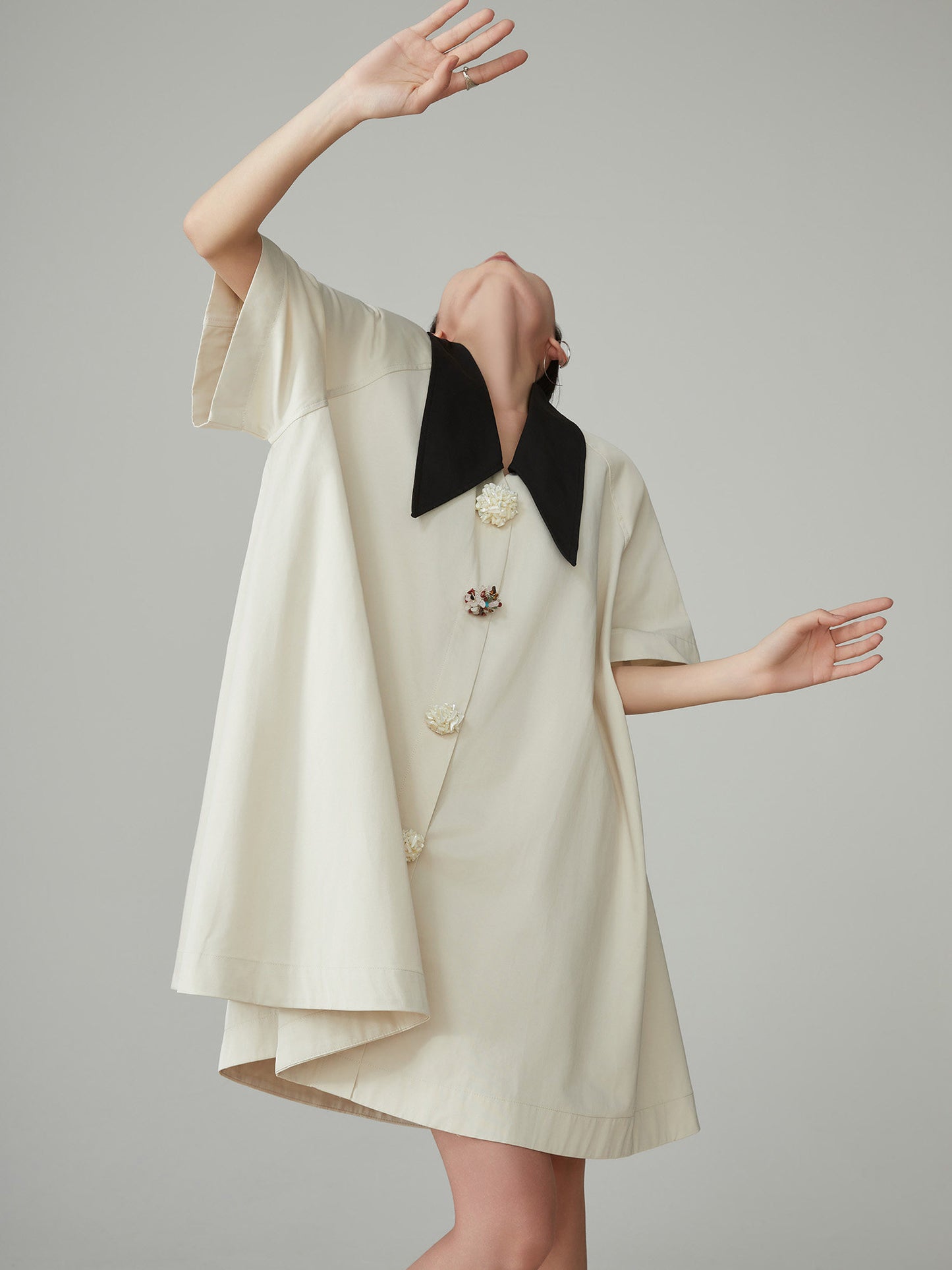 Retro Color-Blocked T-Shirt Dress FER0063