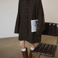 Patchwork Lapel Wool Coat  SUY0021