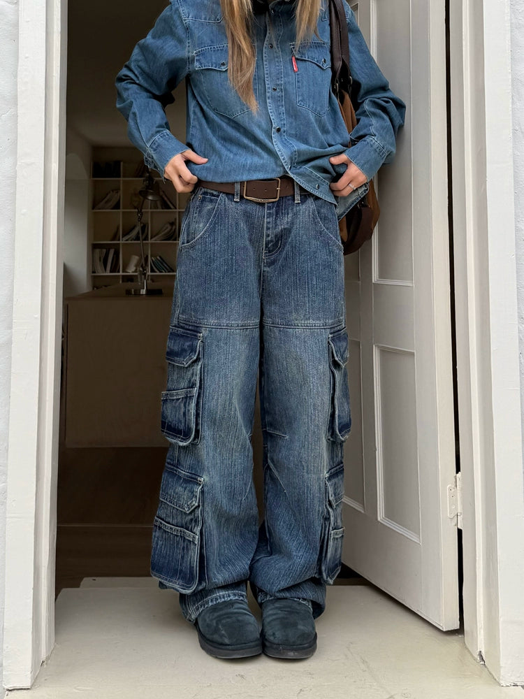 Multi Pocket Denim Pants CYE0065