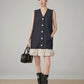 Indigo Denim Docking Frill Dress FER0191