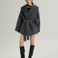 Open Collar Long Coat SRS0414