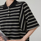 Striped Oversized Polo Shirt FER0244