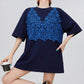 Flower Lace Docking Short-Sleeve T-Shirt FER0325