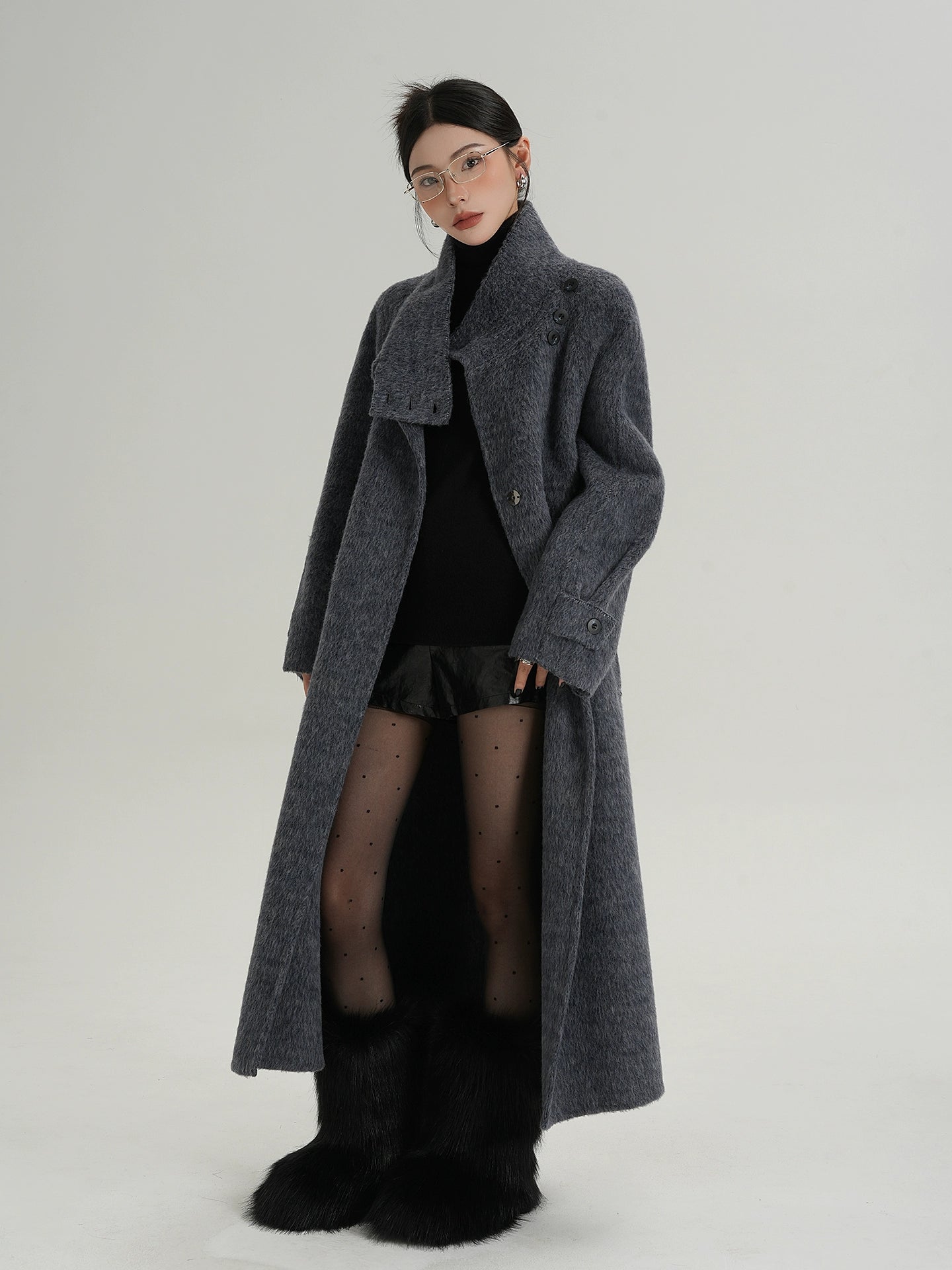 Stand Collar Elegant Coat SRS0411