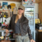Vintage Cropped Leather Jacket CYE0005