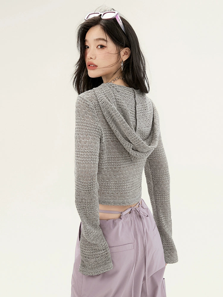 Hooded Summer Knit Tops EPU0007