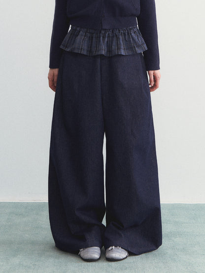 Denim-Style Wide Pants SPY0029
