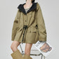 Wind Hooded Trench Coat / High-Waist Shorts FER0036