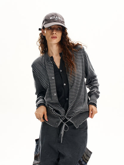 Stripe Two Piece Knit Sweater HGX0040