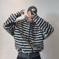 Striped Wool Blend Hoodie  DAZ0003