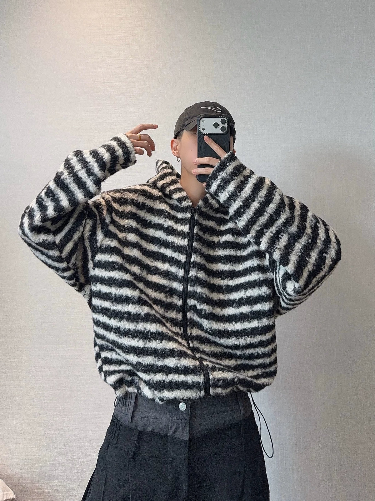 Striped Wool Blend Hoodie  DAZ0003
