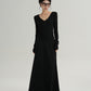 V-Neck Slim Long Sleeve Dress SRS0333
