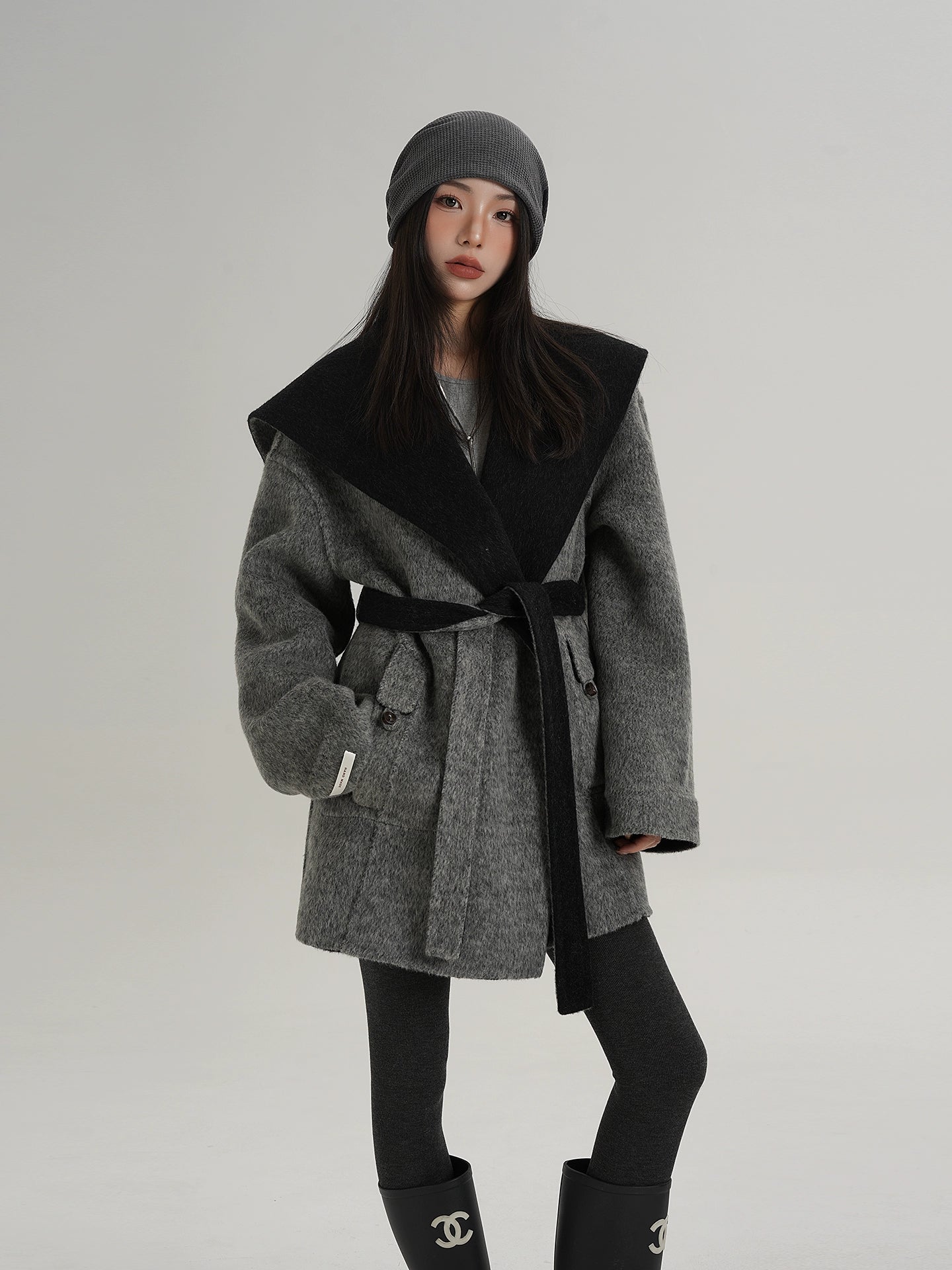 Drop Shoulder Mid Length Coat SRS0388