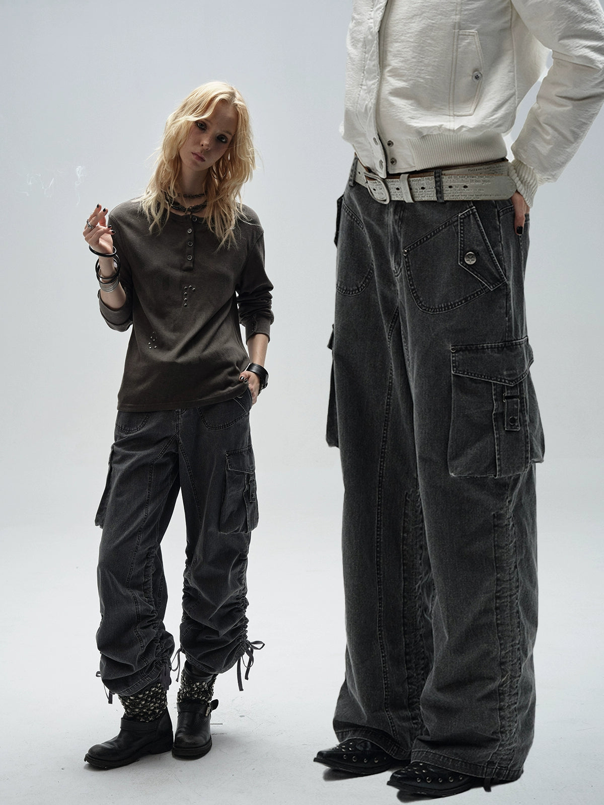 Multi Pocket Washed Cargo Pants WAT0017