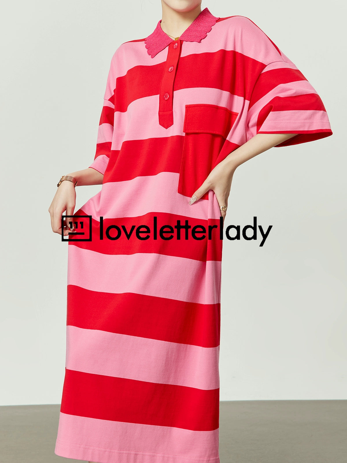 Polo Wide Border Dress LLA0145