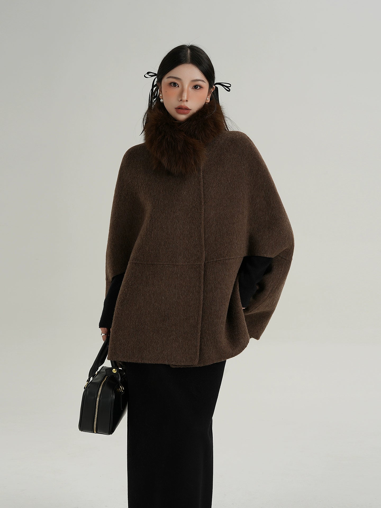 Fur Muffler Cape Coat SRS0402