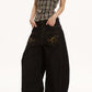 Retro Embroidered Curve Denim Pants VAT0003