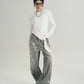 Asymmetry Crew Neck Tops SRS0331