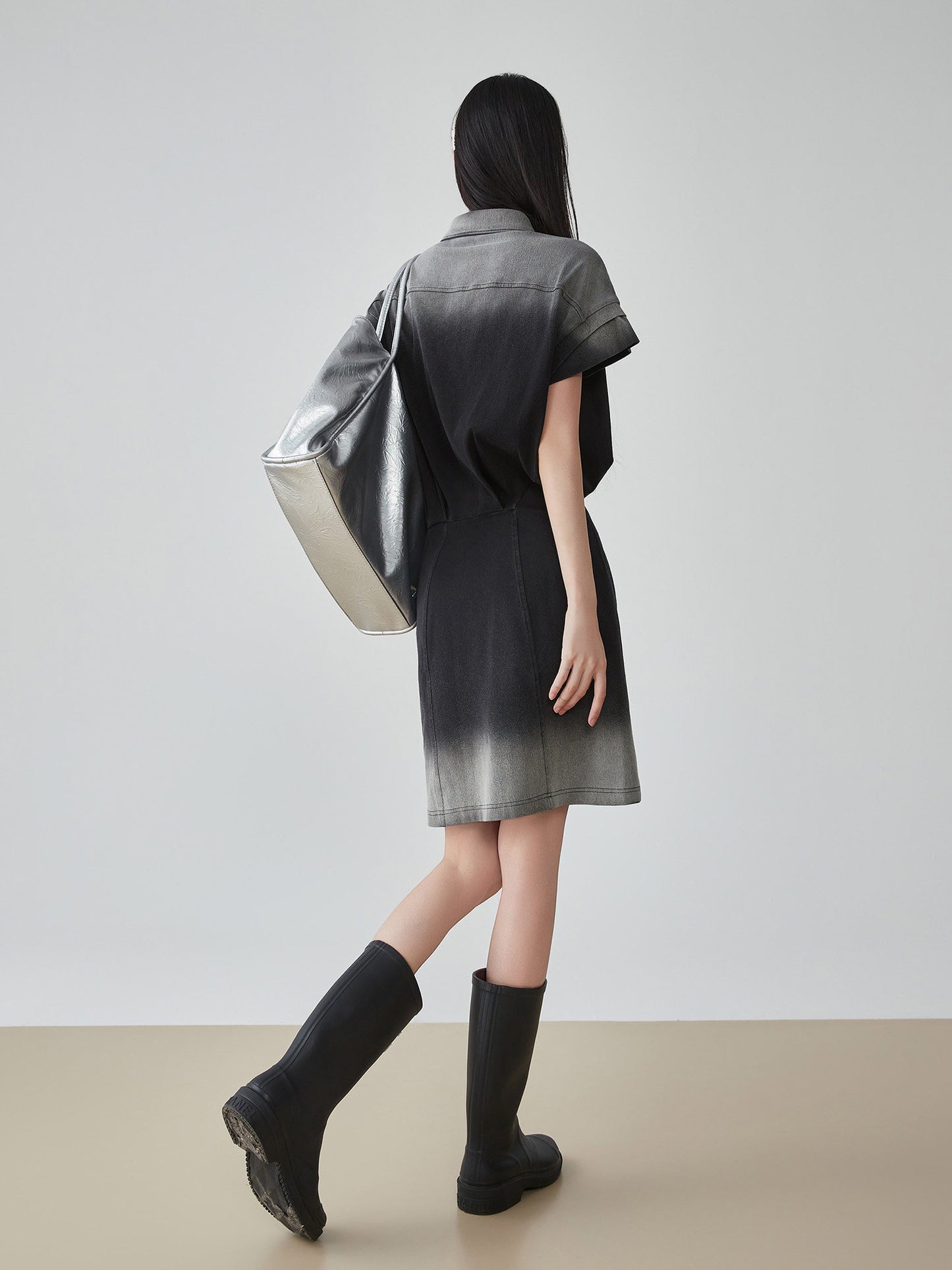 Gradient Polo Shirt Dress FER0156